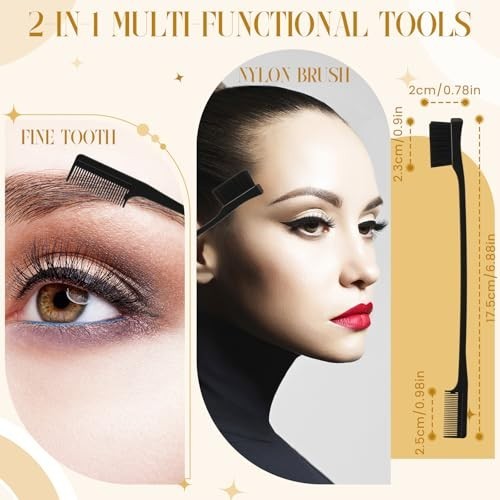 90 pcs Hair Styling Set - Teasing Brushes, Rat Tail Combs & Edge Brushes for All