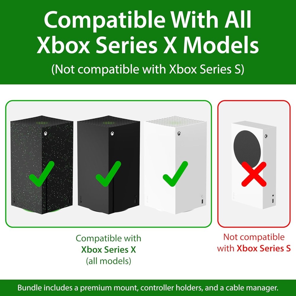 Innovative Wall Mount for Xbox Series X – Secure Support and 3 Controller Slots