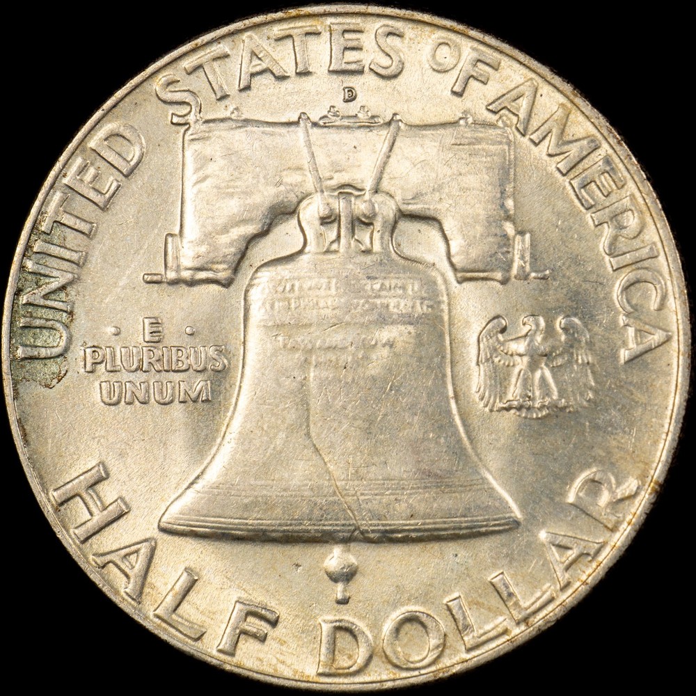 1952-D Franklin Half Dollar - Nice Full Bell Lines - AU!