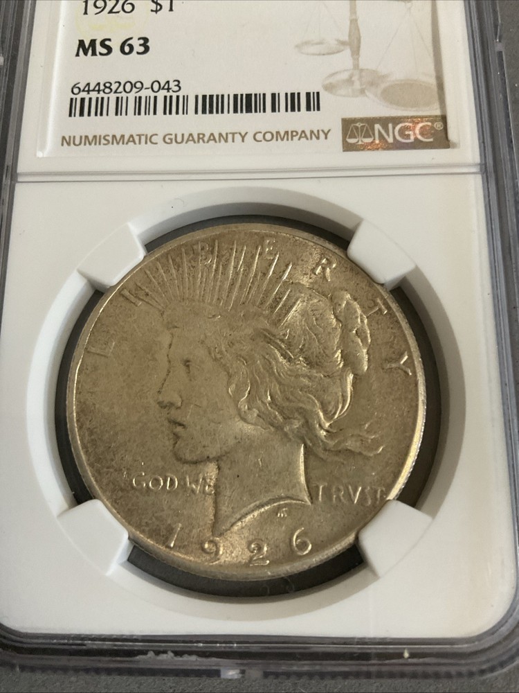 1926-S Peace Silver Dollar MS63 NGC