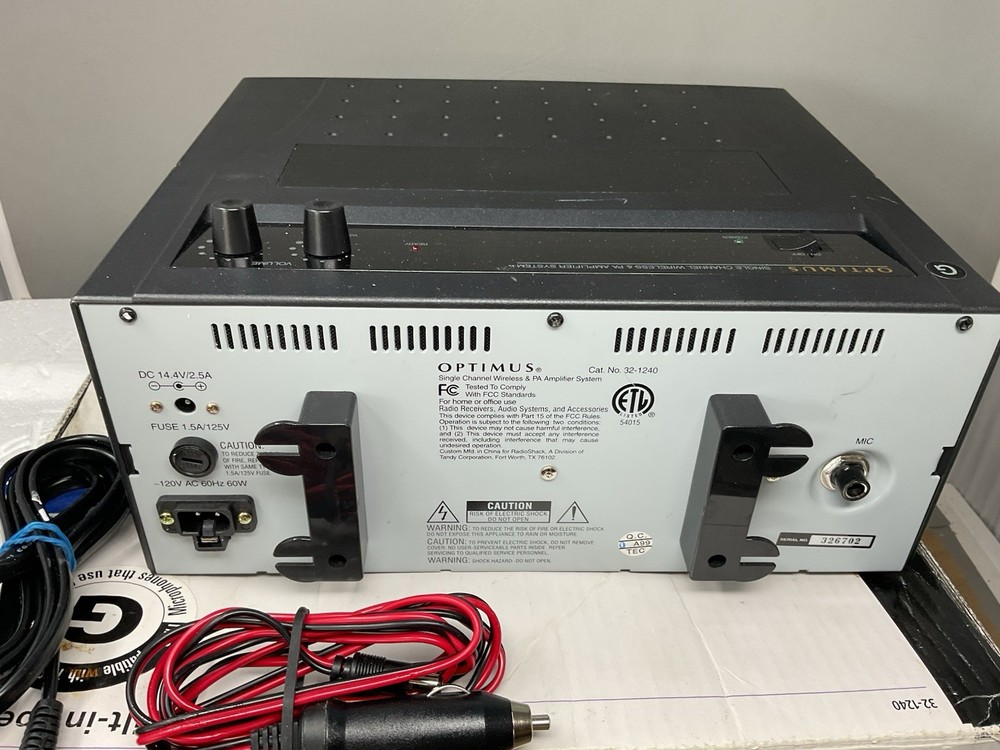 OPTIMUS WIRELESS FM PA SYSTEM. Works great original box.