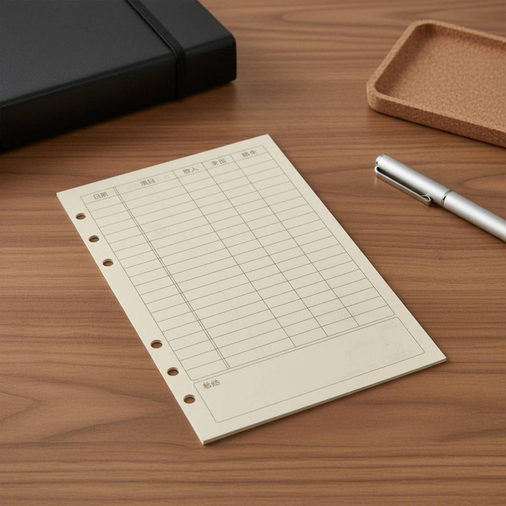 80 Sheets Binder Refill Paper Refillable Planner Insert Pages for School,