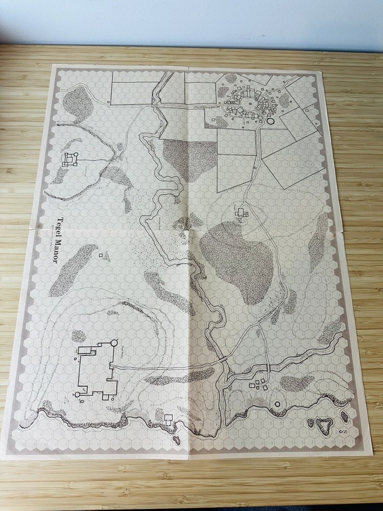 Tegel Manor Guidelines Booklet Set Two Map Sheets, Judges Guild, 1977