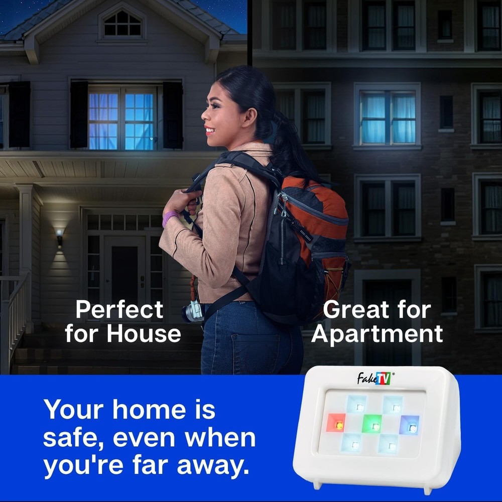 FTV-7 White – Advanced Home Security Television Simulator – Theft Deterrent – En