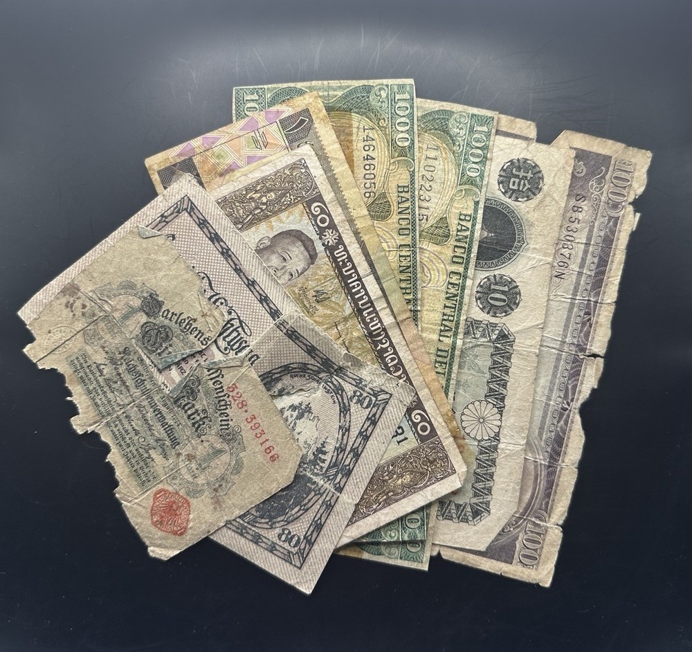 Lot of 8 Problem Banknotes - CHEAP