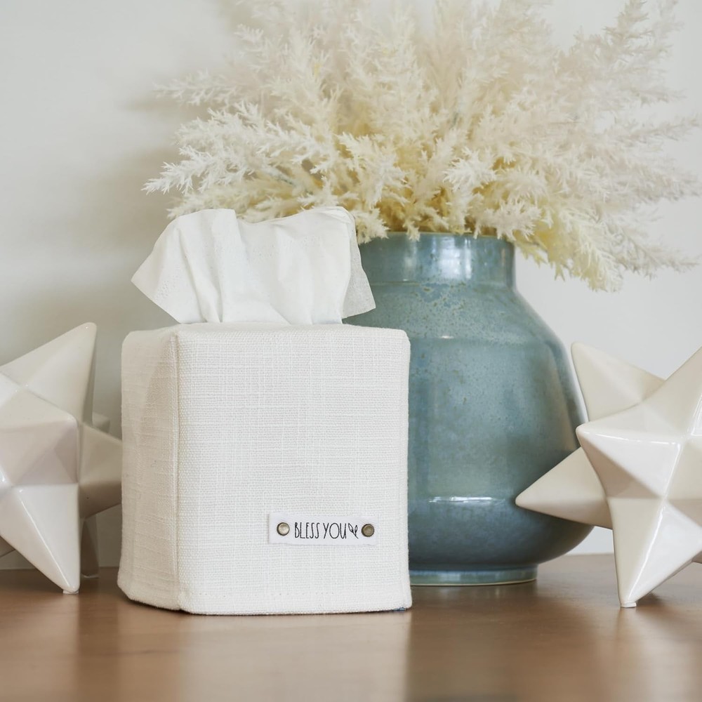 Versatile Decorative Tissue Box Cover - Fits Standard Tissue Boxes Perfectly