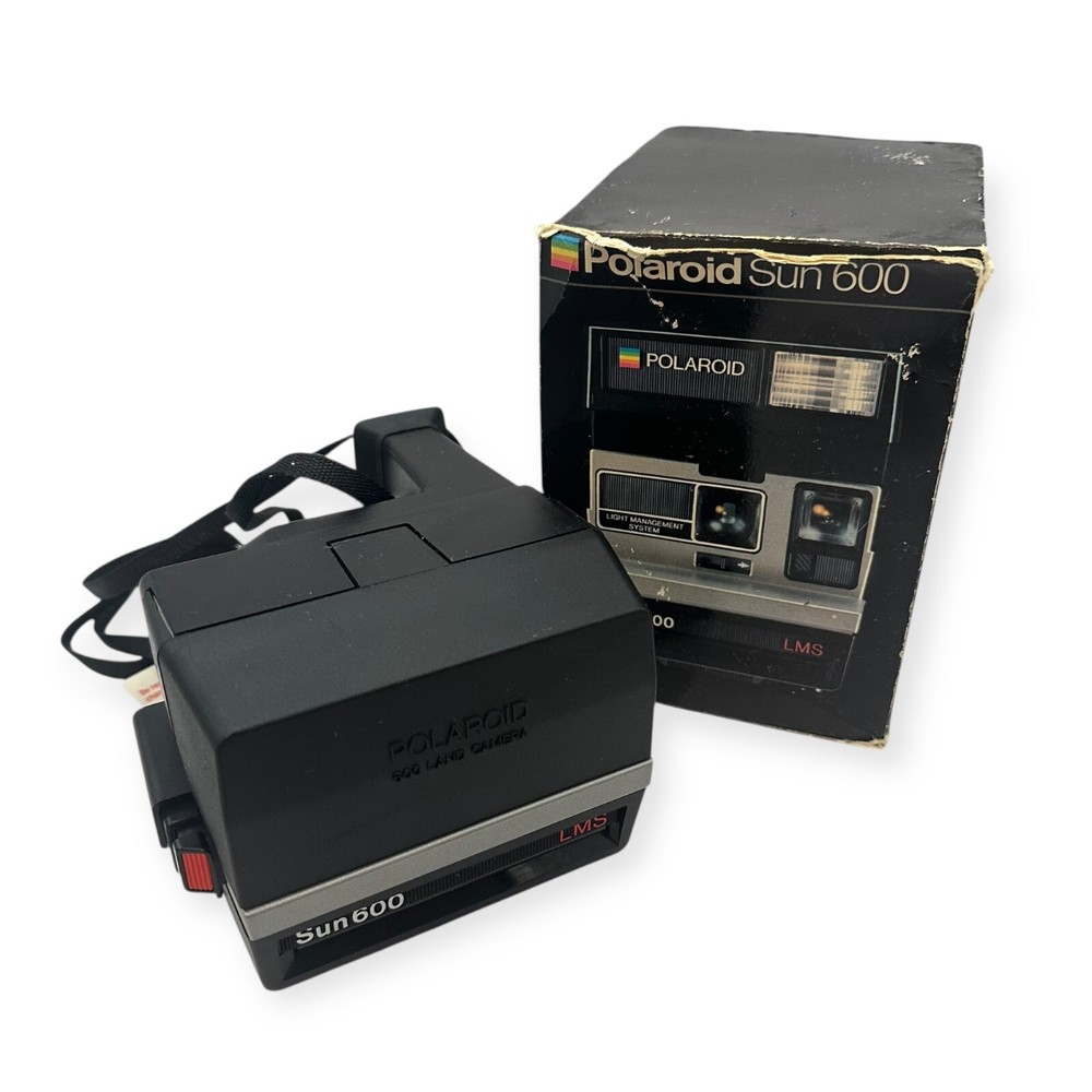 Vintage Polaroid Sun600 LMS Instant Camera With Strap