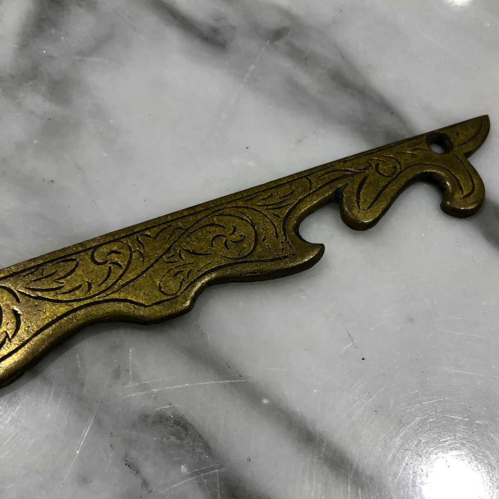 Antique French Victorian Rococo Brass Ormolu Corner Mount