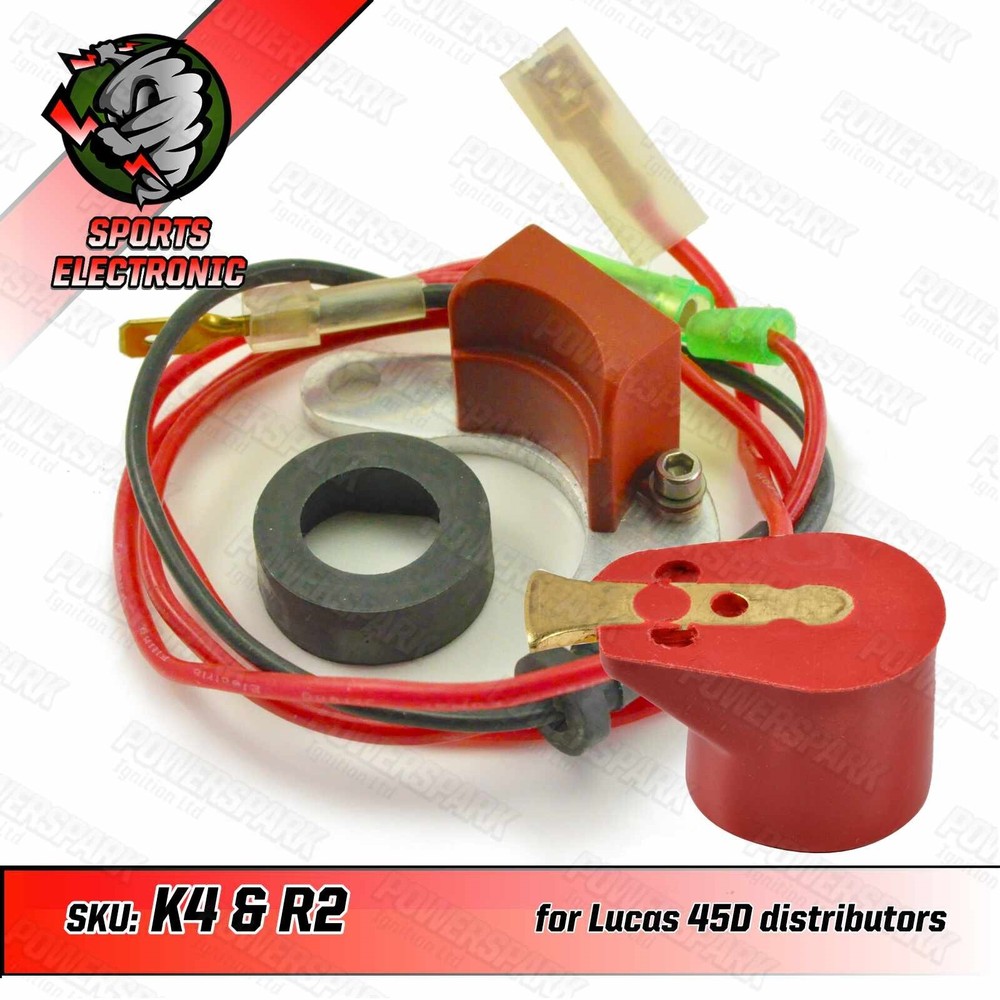 45D 43D 59D Powerspark Electronic Ignition Kit comes complete with Red Rotor arm