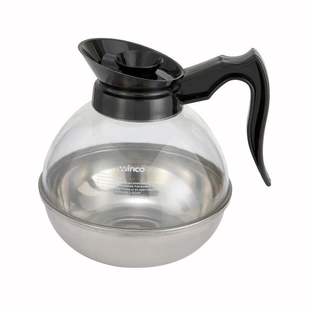 Winco CD-64K 64oz Coffee Decanter Plastic w/ S/s Base