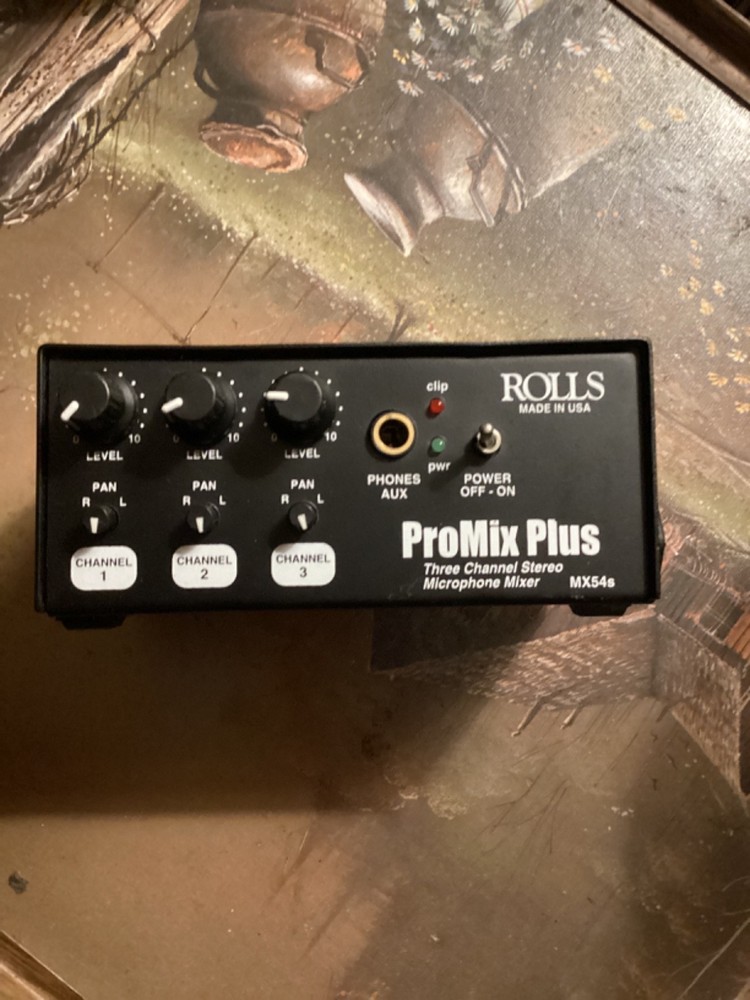 Rolls MX54s Pro Mix Plus 3-Channel Microphone Mixer