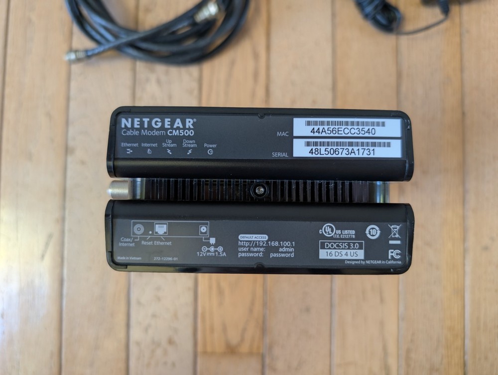 Netgear CM500 DOCSIS 3.0 16x4 Cable Modem