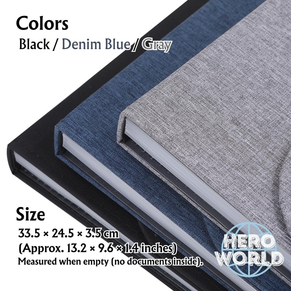 Fabric Expanding File Folder Document Organizer A4, 13‑Pocket Indexed File Ca...