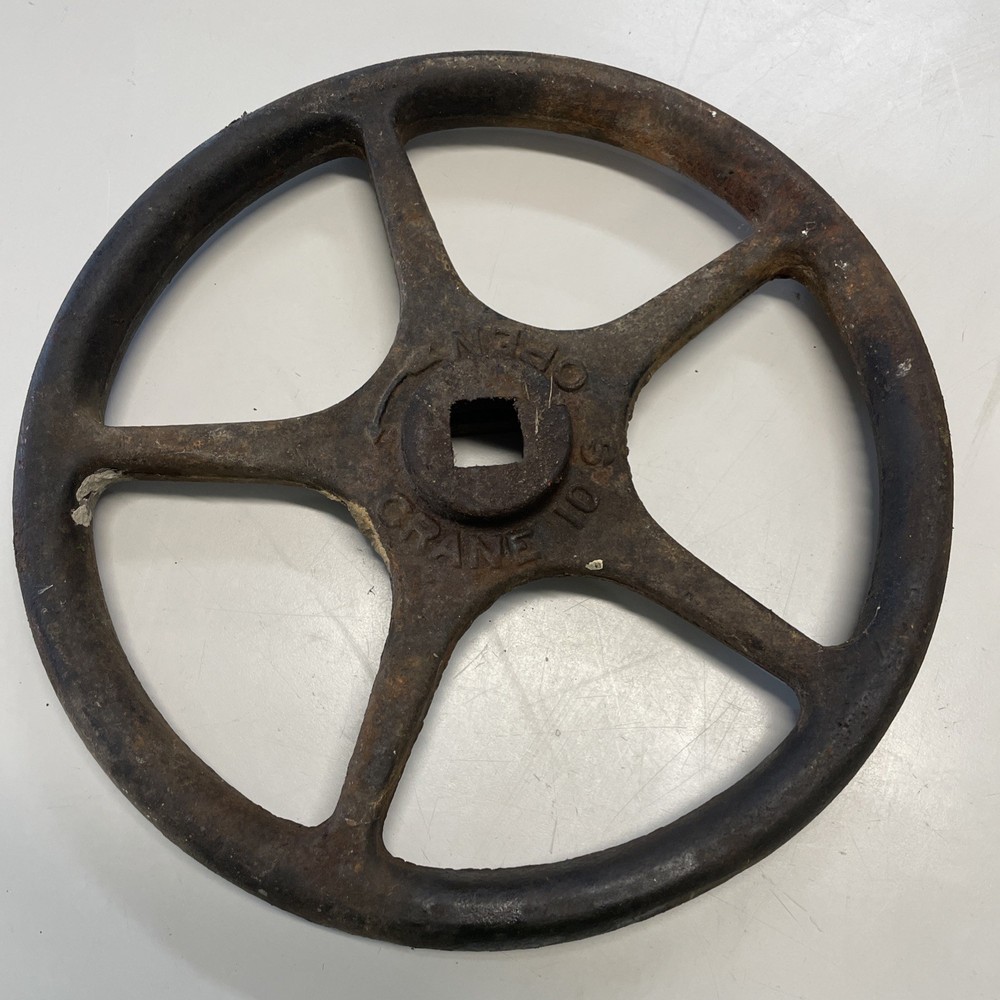 Cast Iron Wheel Marked Crane 10 S - Don’t Know Application 10” Diameter