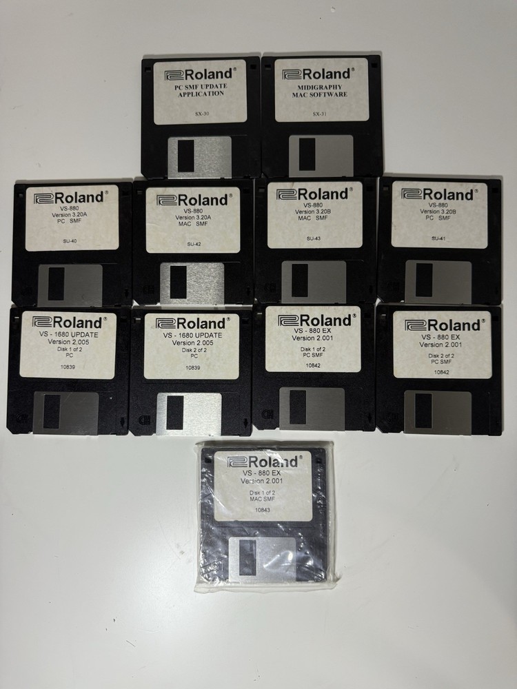 Roland VS-880 VS-880EX VS-1680 Update & Software Floppy Disk Lot