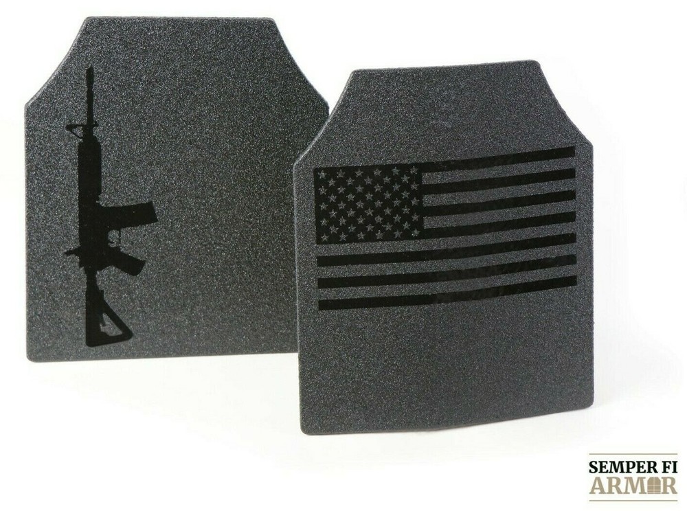 Body Armor AR500 Class 3 Single Plate / Graphics and Full Spalling Coat Upgrades