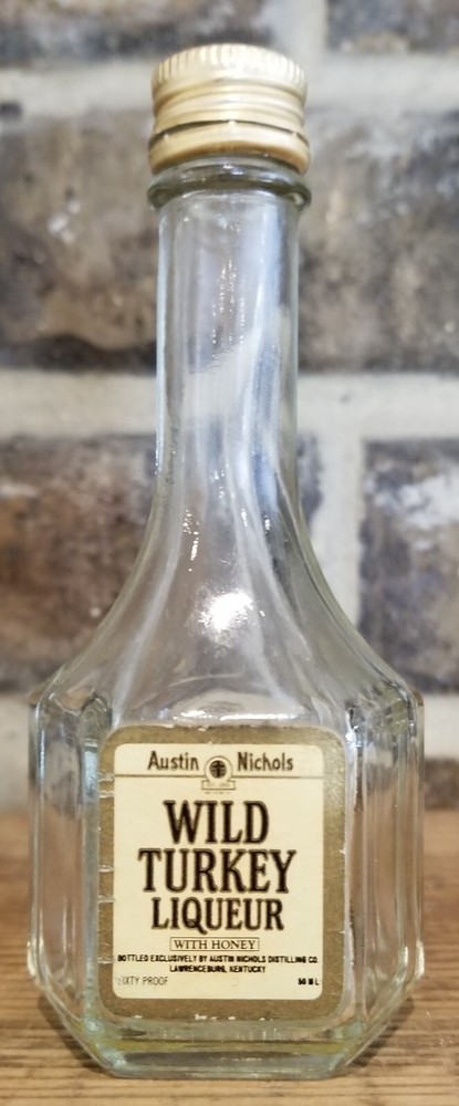Austin Nichols Wild Turkey Liqueur Mini Bottle - 50mL EMPTY