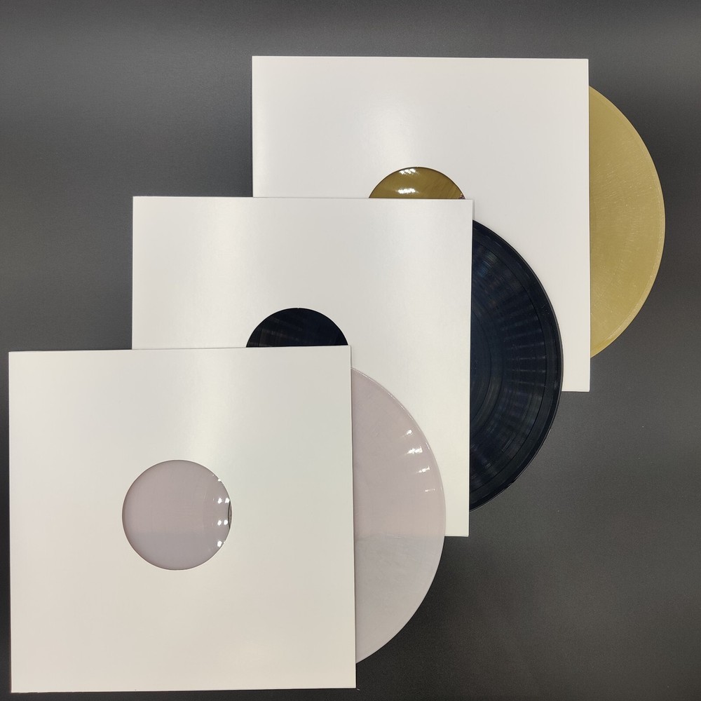 12" Card Record Sleeve 3mm Spine Jacket Matt Gloss White Black