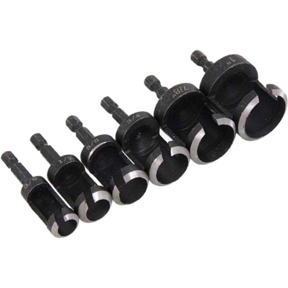Neilsen Wood Plug Hole Cutter Dowel Maker Drill Bits Cutting Tools Set 6pc