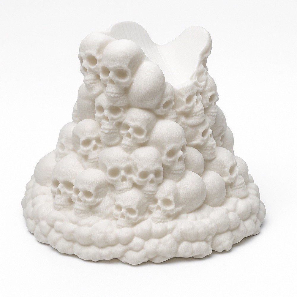 3D Printed Skull Controller Stand PS5 Xbox PC | White PLA Gamer Desk Gift 💀🎮