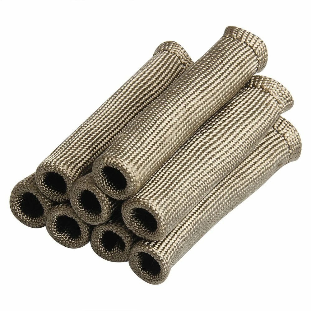 2500° Titanium Spark Plug Wire Sleeve Boot Heat Shield Protector For LS1/LS2/LS4
