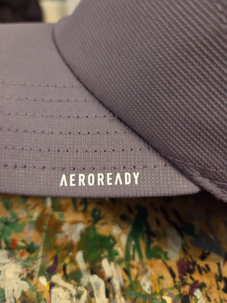 Adidas Aeroready Strapback Running Golf 5 Panel Cap Lavender Active Polyester