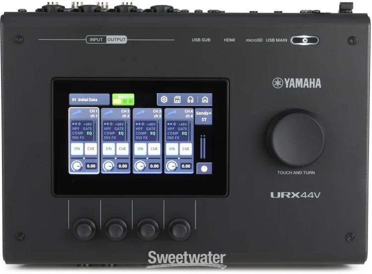 Yamaha URX44V USB-C Audio and Video Interface - Black