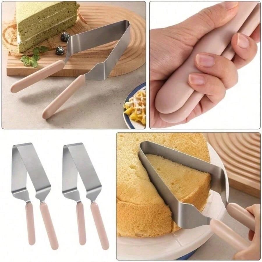 1pac Cake Cutter, Stainless Steel Cake Knife And Server With Double Handle