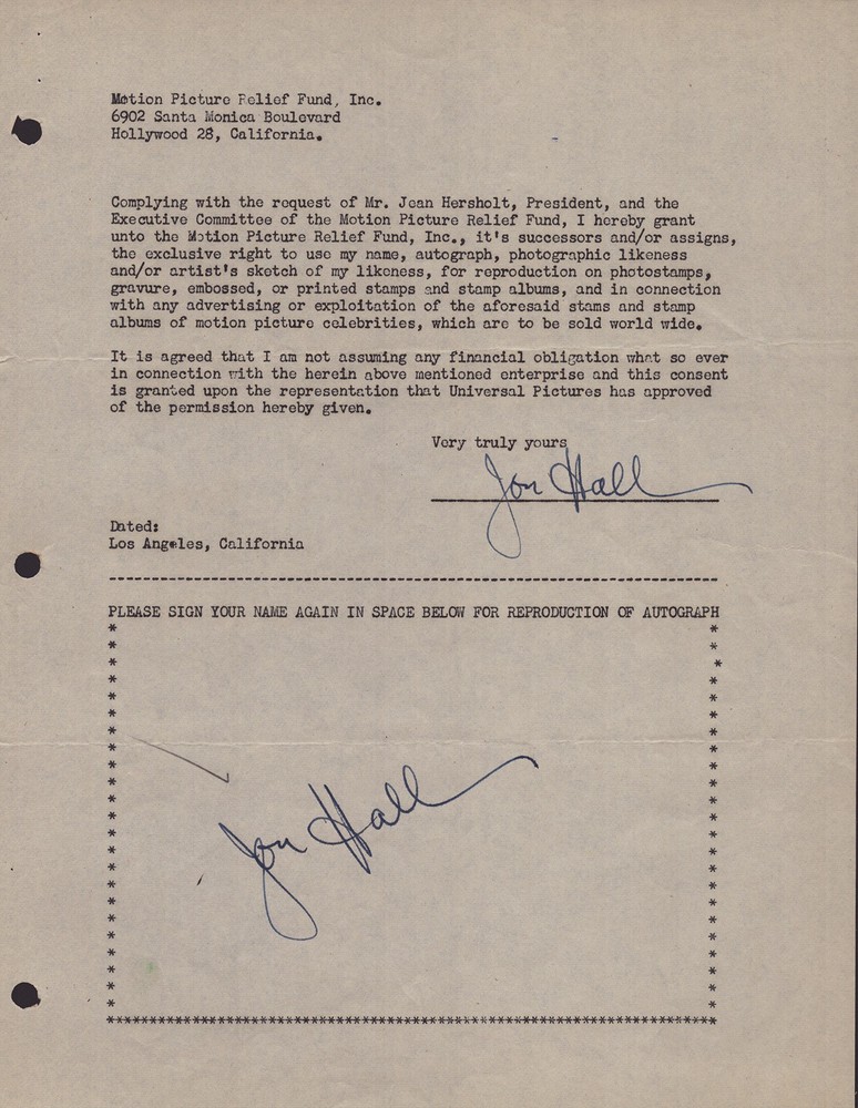 JON HALL - DOCUMENT DOUBLE SIGNED