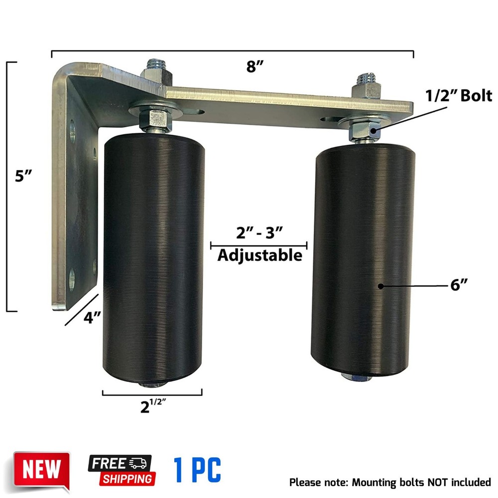 Slide Gate Guide Rollers L Post Bolted Bracket Mount for Sliding Rolling Gate