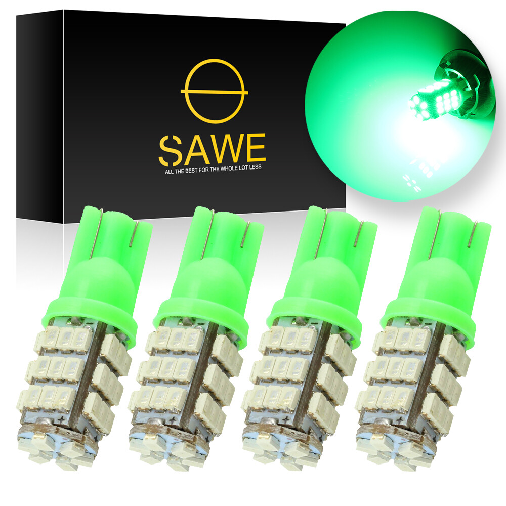 4 x SAWE Green CANBUS T10 168 194 192 921 LED Dome Map Side Wedge Light Bulb