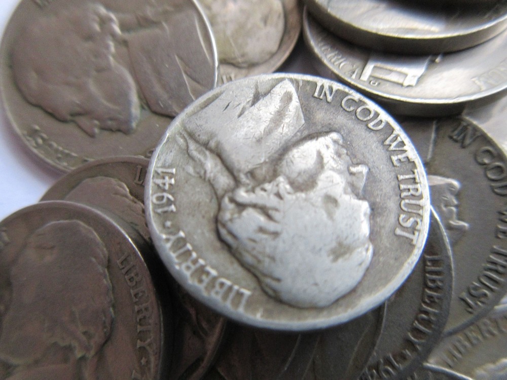 1940's , Jefferson Nickel , Circulated Mixed Roll