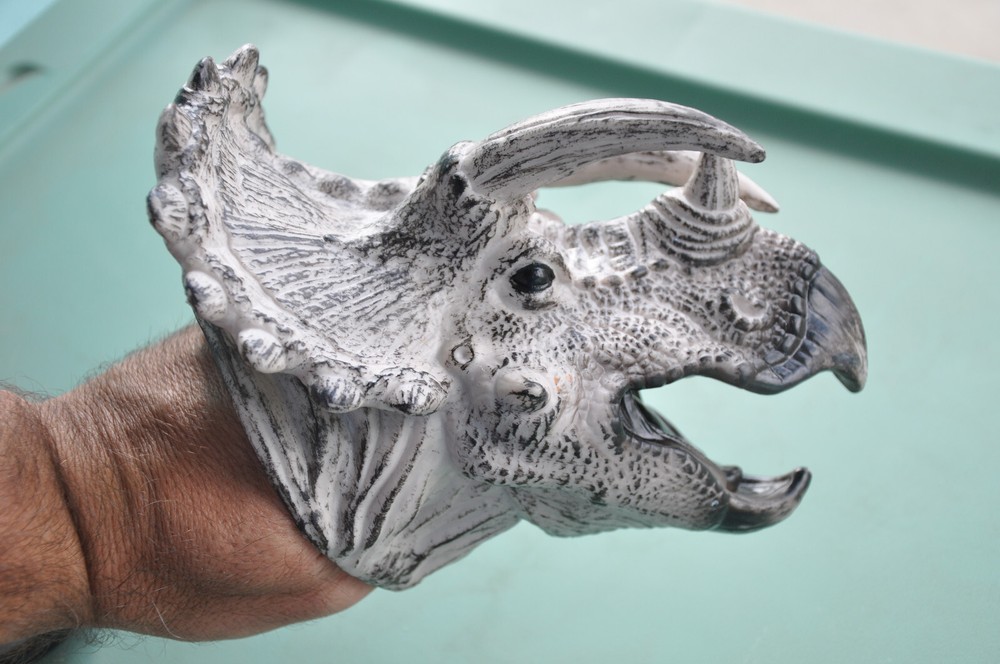 Triceratops Rubber Hand Puppet