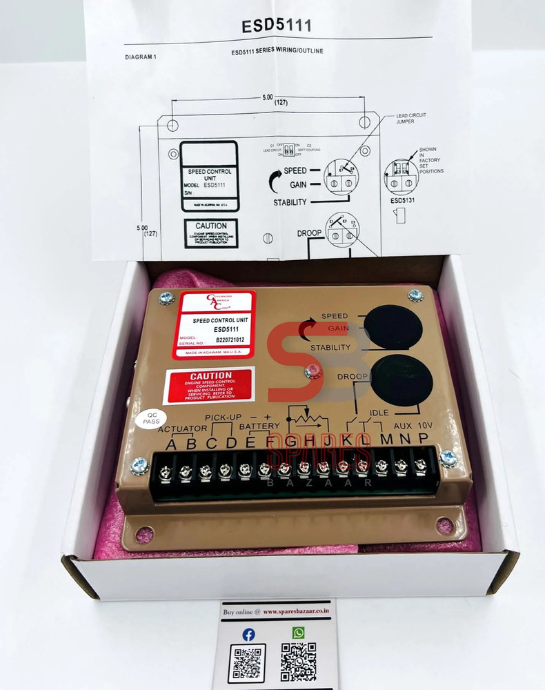 ESD5111 GAC Speed Control Unit, Governor America Corp.