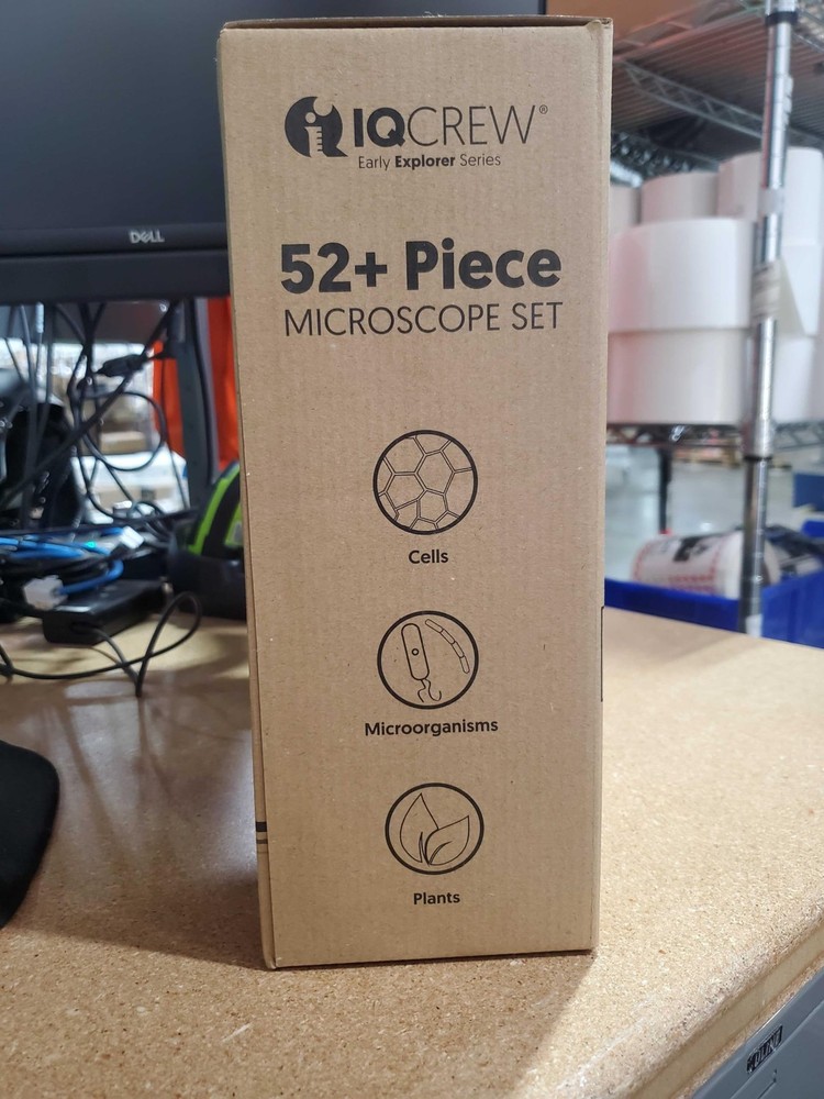 Beginner Microscope STEM Kit with Metal Body 120X-1200X 52 Pcs