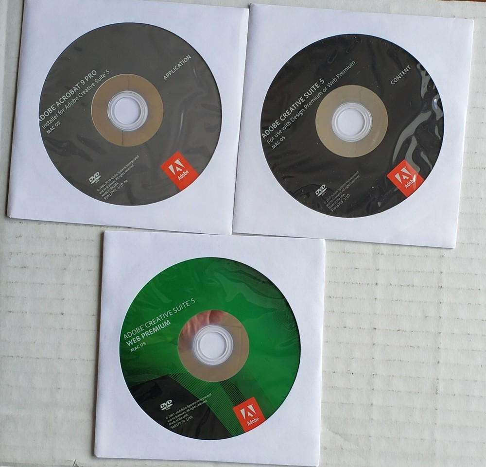 Adobe Creative Suite 5 Web Premium CS5 + CS4 + Photoshop 5.0 Preowned MacPro