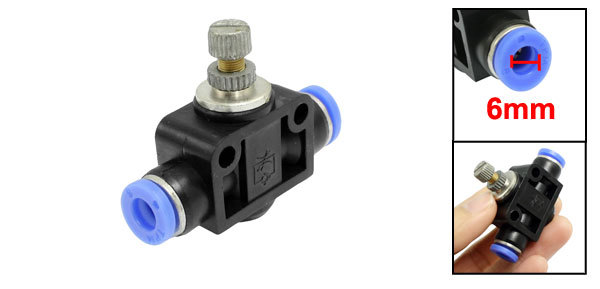 6mm to 6mm Push In Quick Connector Air Pneumatic Speed Controller
