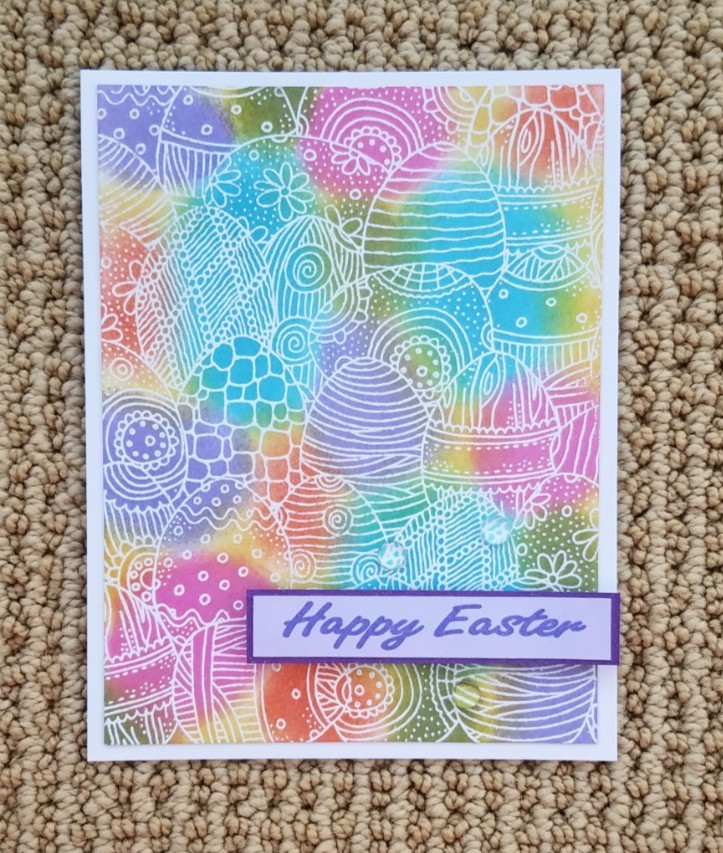GREETING CARD KIT Handmade Happy Easter Eggs Card Kit 4 Cards