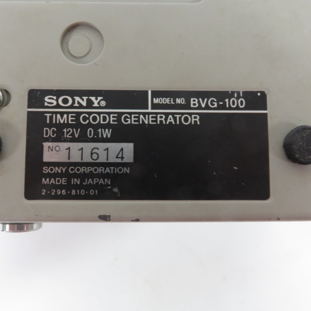 Sony BVG-100 Portable Time Code Generator SMPTE EBU Professional Broadcast