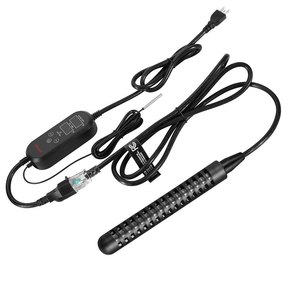 GRILLME 1500W Immersion Water Heater with Intelligent Temperature Controller,Ful