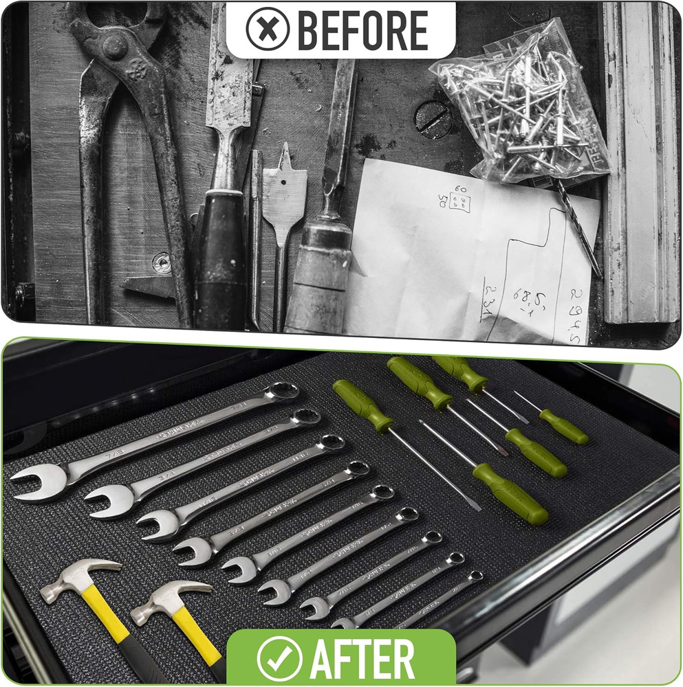 | Tool Box Mat for Protecting Your Tools, Padding Work Surfaces, Industrial Grad