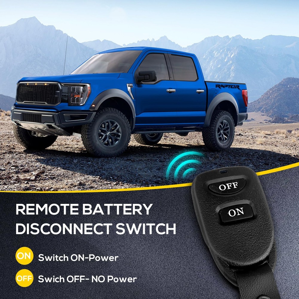 Side Post Remote Battery Disconnect Switch 12V 250A Prevent Battery Drain