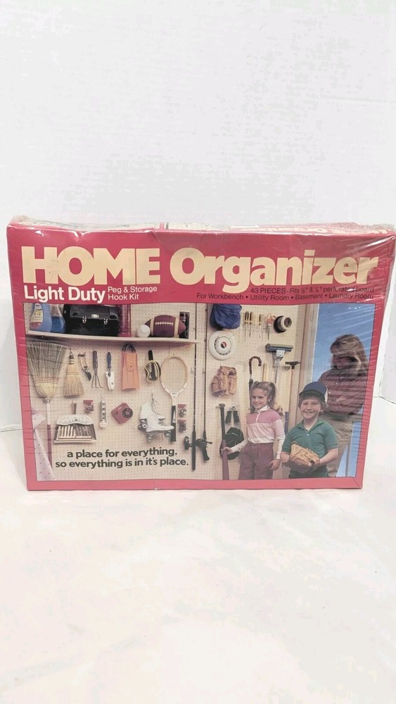 Home Organizer Light Duty Peg And Storage Hook Kit 43 Pcs
