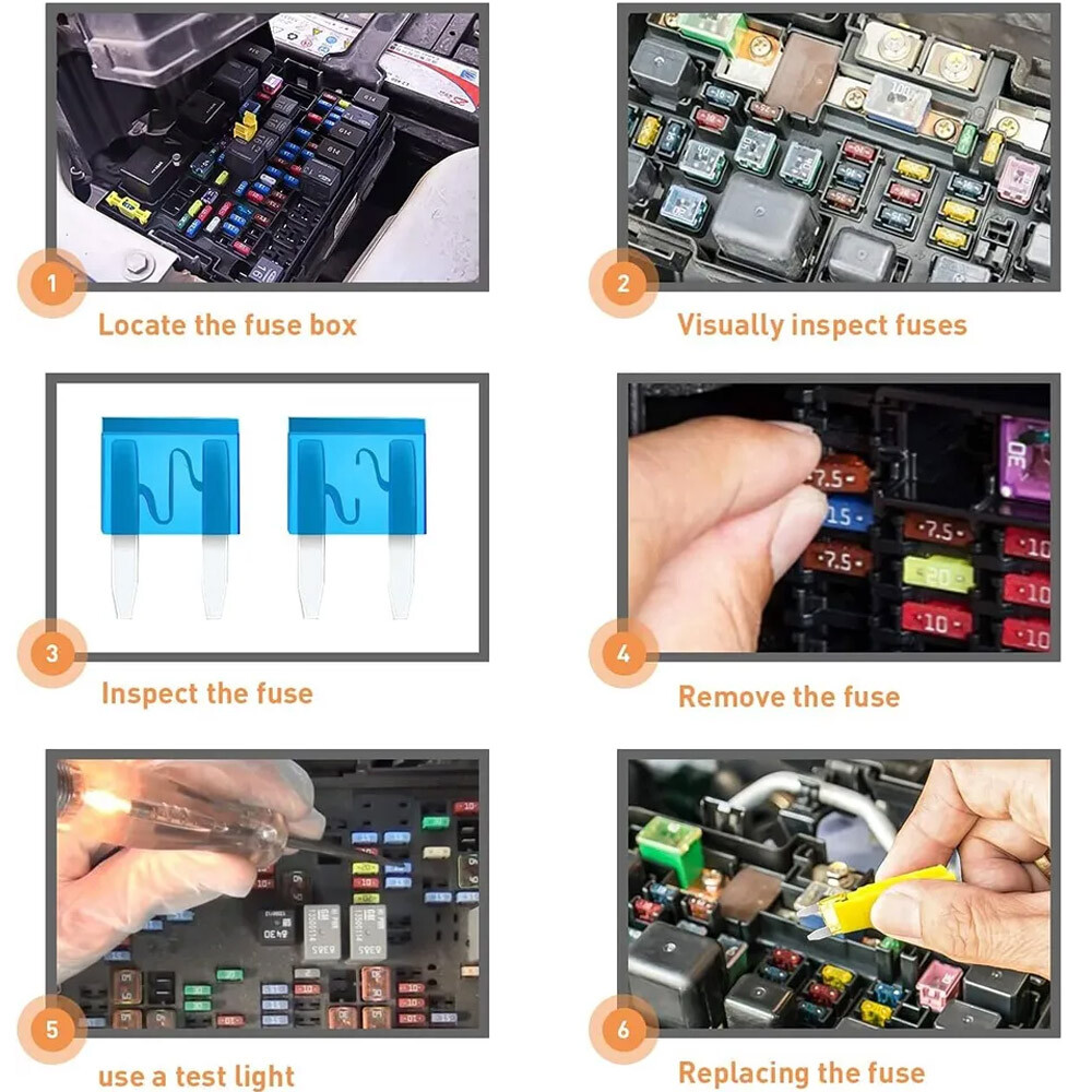 120PCS Micro Blade Fuse Assorted Kit Mixed Low Profile Mini Car Van Auto 5A-30A