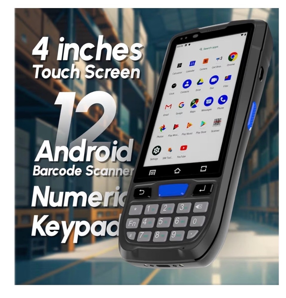 Android Barcode Scanner Built-in HW N5703 1D/2D/QR Scan Engine, NFC Reader, Rugg