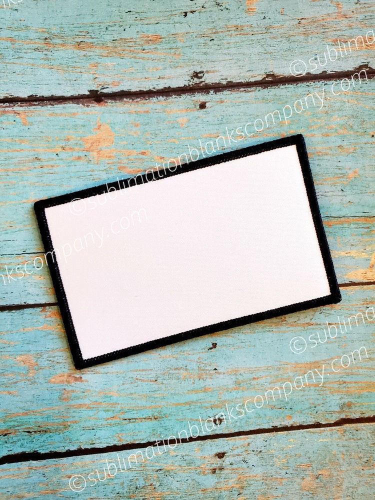 10 pcs. Blank Rectangle Sublimation Hat Patches. 100% polyester! Set of Ten!
