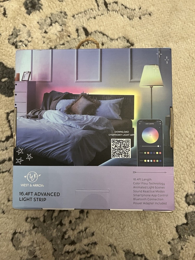 West & Arrow 16.4FT Advanced LED Light Strip Color Flow Bluetooth App Control