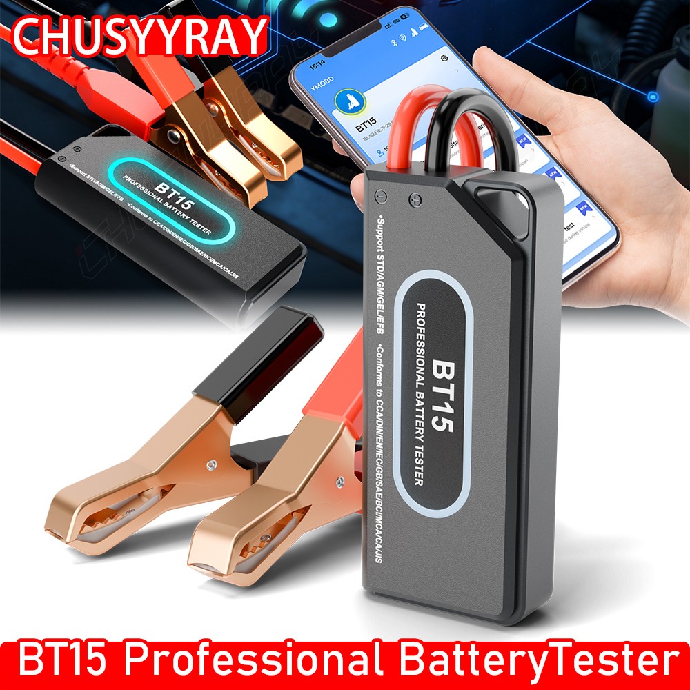 BT15 Professional Battery Tester Bluetooth 5.1 6V-30V Car System Analyzer