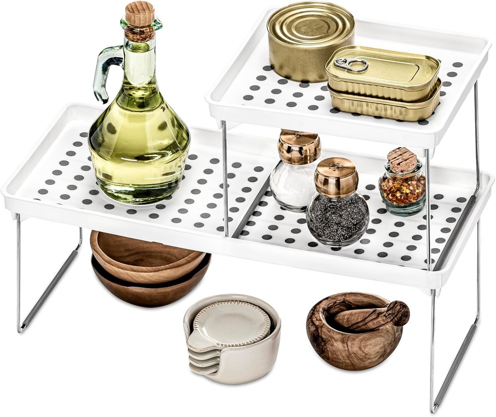 Madesmart Small Stackable Storage Shelf for Cabinets or Counters,