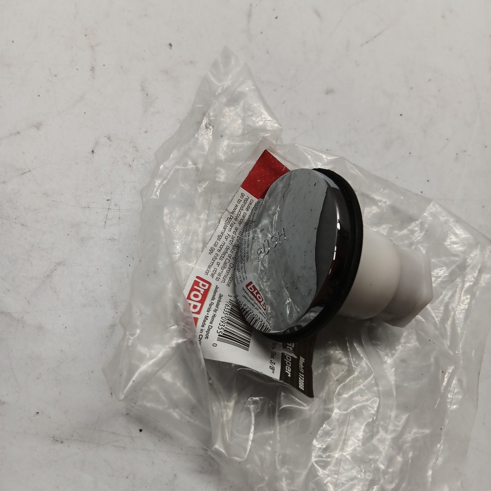 Pro Plus Tip-Toe Tub Drain Stopper with Rubber Seal, 3/8 Inch Thread, Chrome